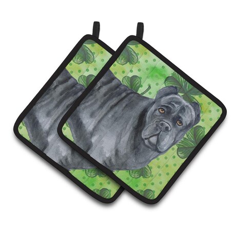 Carolines Treasures Cane Corso St.Patricks Pair of Pot Holders BB9868PTHD
